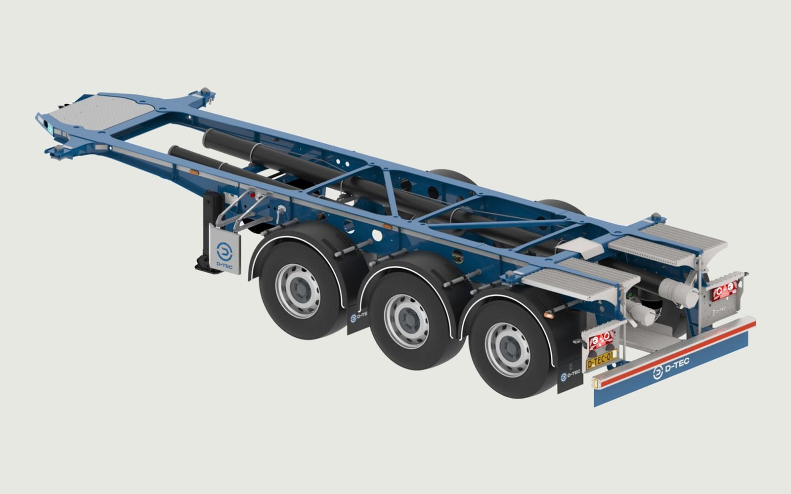 D-TEC Container Carrier CC-20-3-T, 3-assig containerchassis